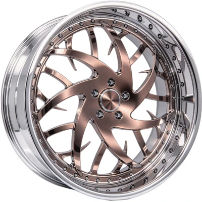 Custom 2-Piece Forged Chrome Deep Concave Wheels For Chevrolet Caprice Cadillac DeVille C10