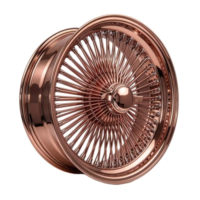 Rose Gold 100-Spoke Straight Lace Wire Wheels Classic Vintage Rims For Lowriders Donks Custom Builds